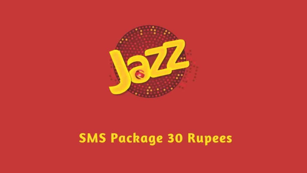 jazz sms package 30 rupees