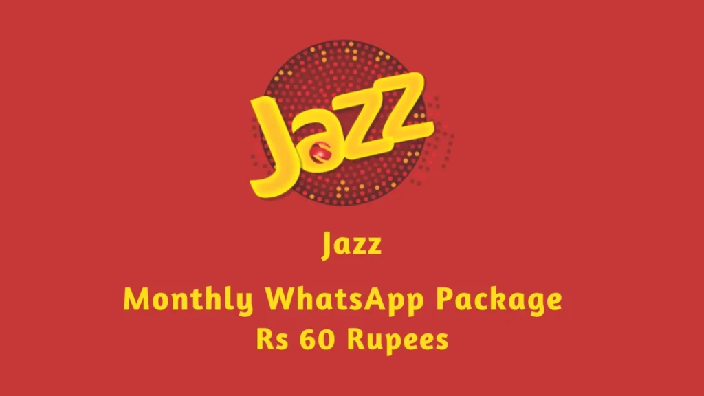 jazz whatsapp package monthly rs 60 rupees