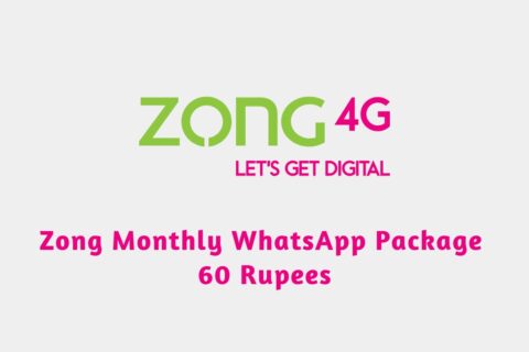 Zong Monthly WhatsApp Package 60 Rupees